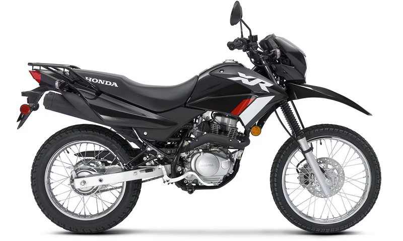 2024 Honda XR150L in black.